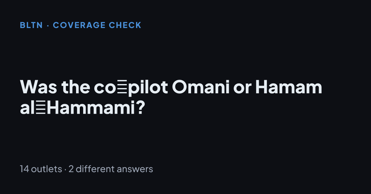 Was the co‑pilot Omani or Hamam al‑Hammami?