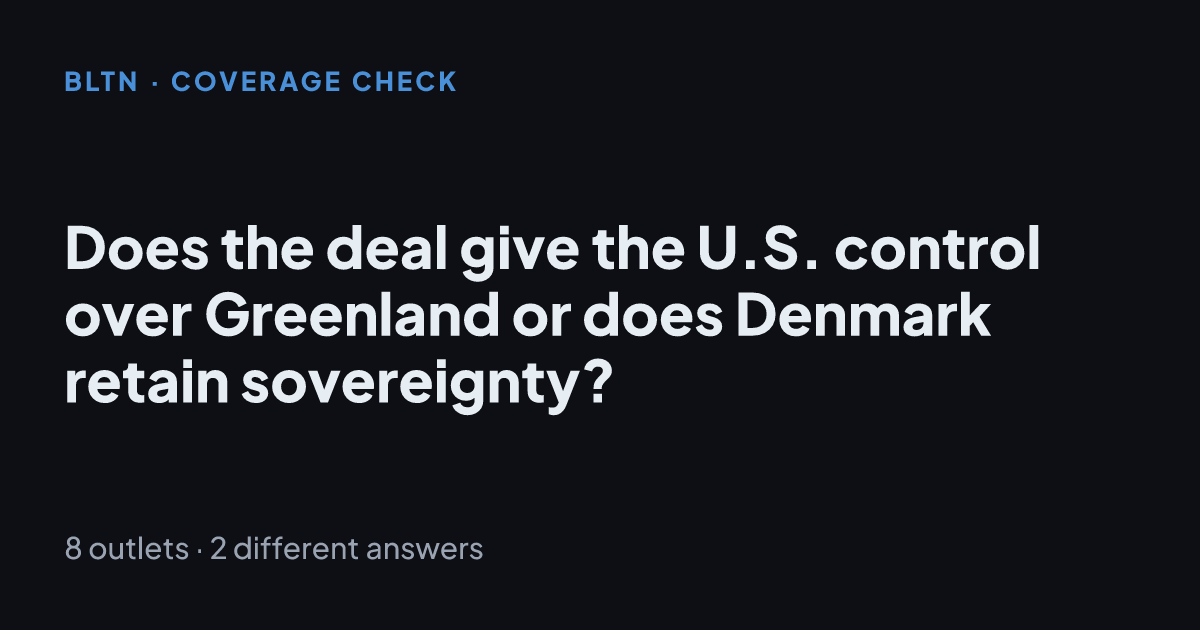 Does the deal give the U.S. control over Greenland or does Denmark retain sovereignty?