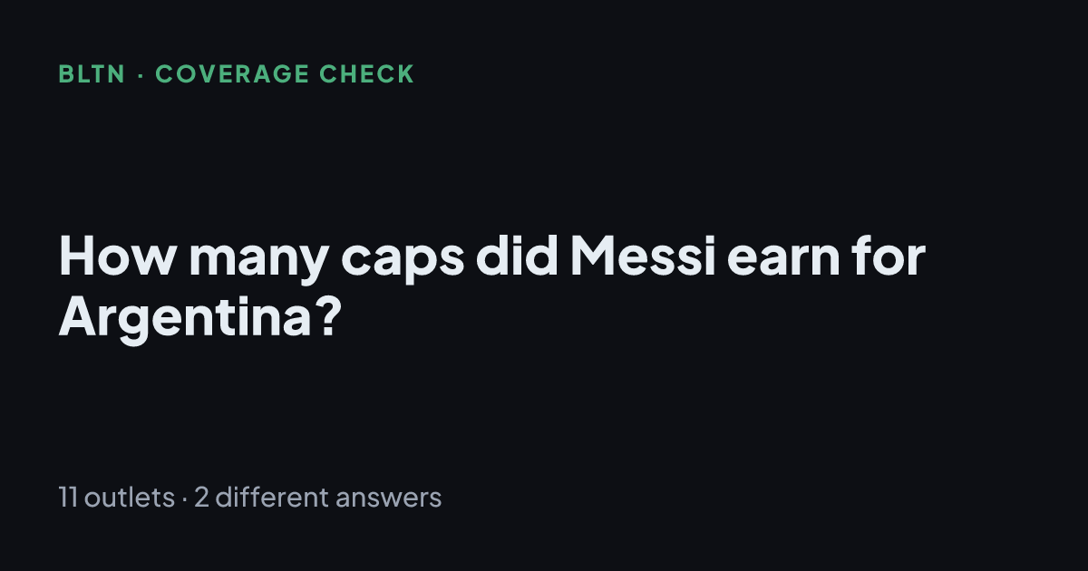 How many caps did Messi earn for Argentina?