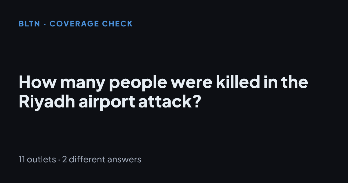 How many people were killed in the Riyadh airport attack?