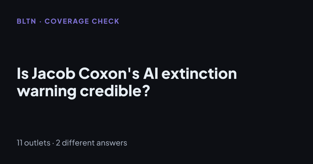 Is Jacob Coxon's AI extinction warning credible?