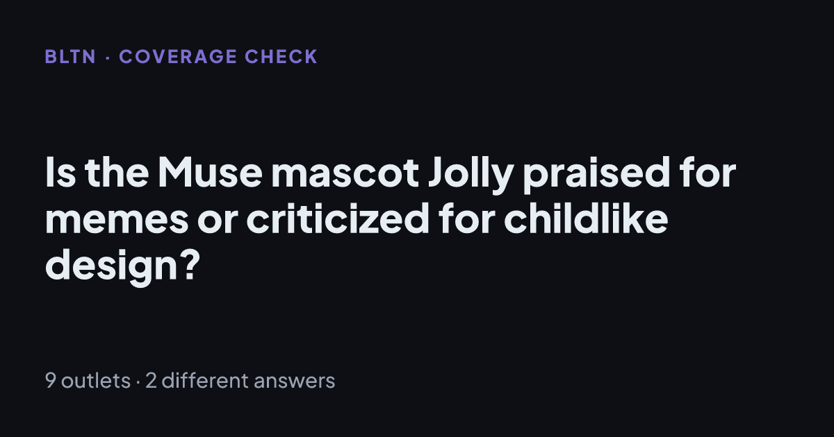 Is the Muse mascot Jolly praised for memes or criticized for childlike design?