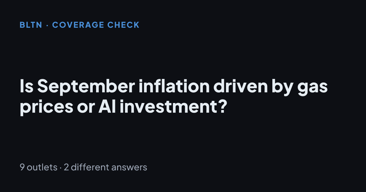 Is September inflation driven by gas prices or AI investment?