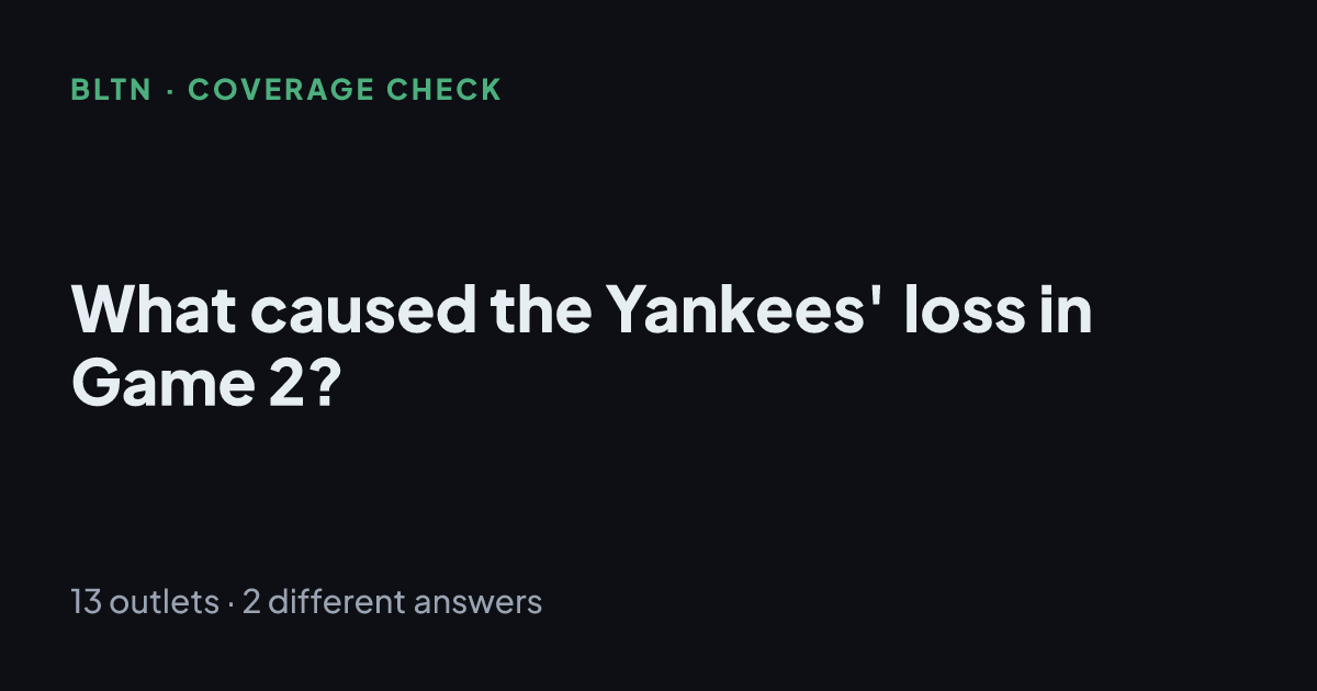 What caused the Yankees' loss in Game 2?