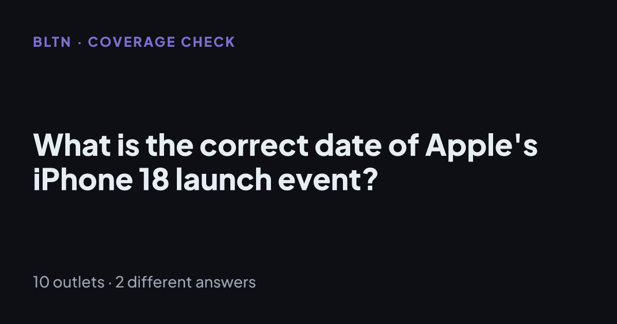 What is the correct date of Apple's iPhone 18 launch event?