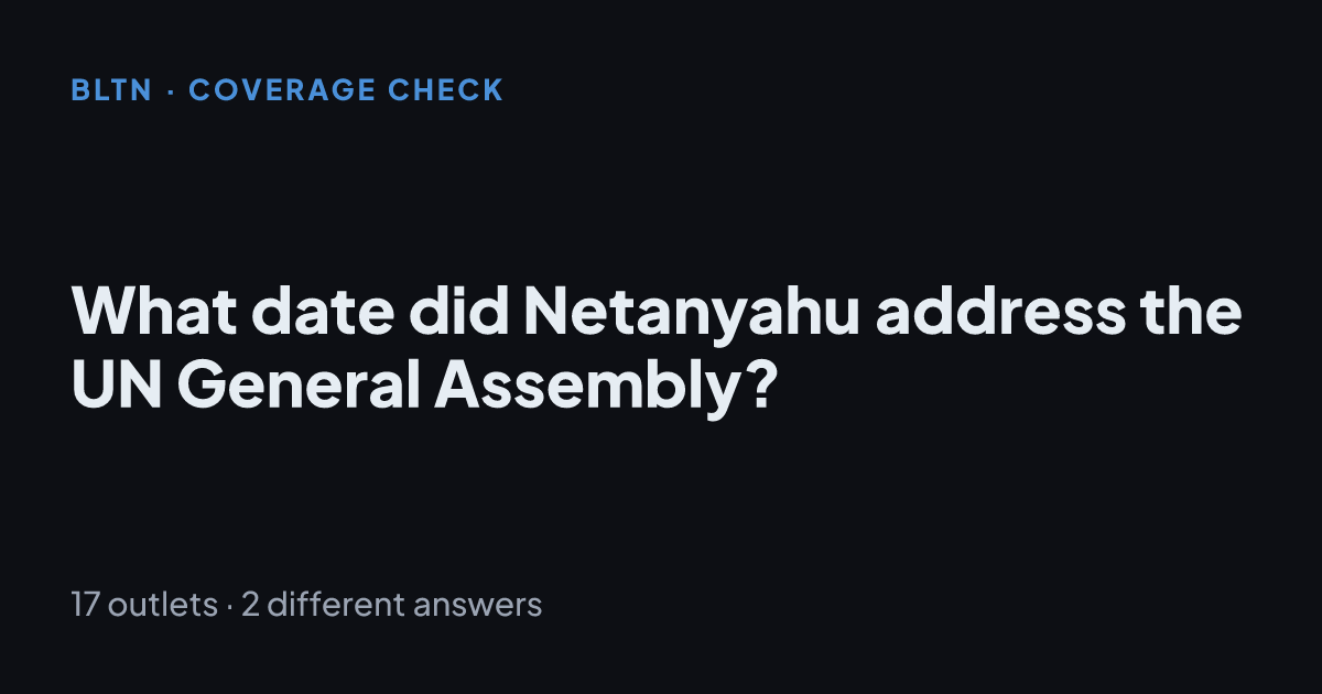 What date did Netanyahu address the UN General Assembly?