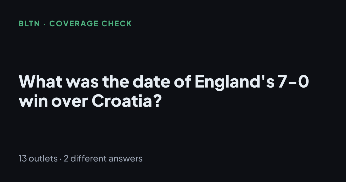 What was the date of England's 7-0 win over Croatia?