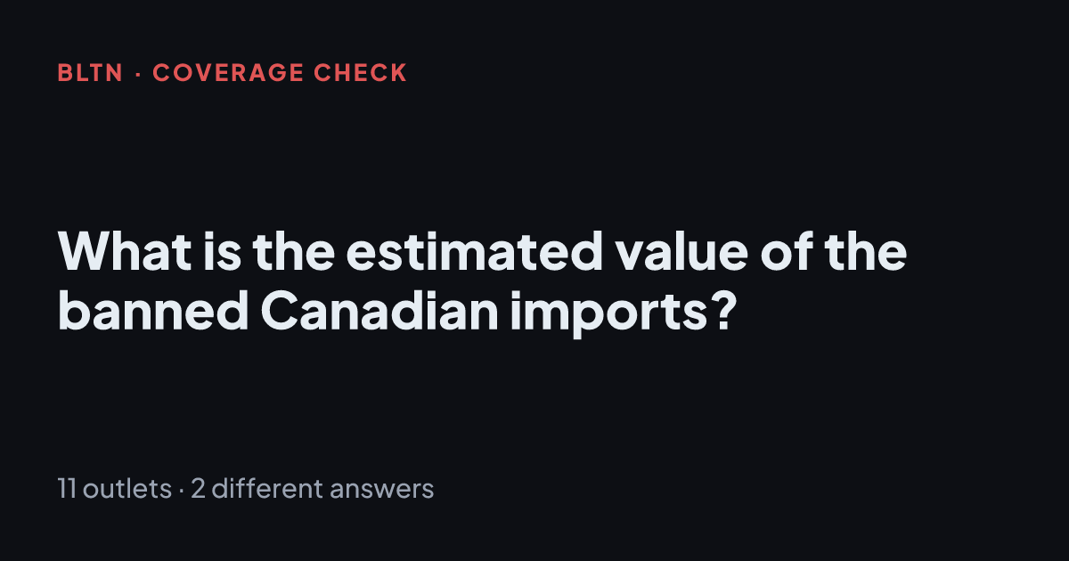 What is the estimated value of the banned Canadian imports?
