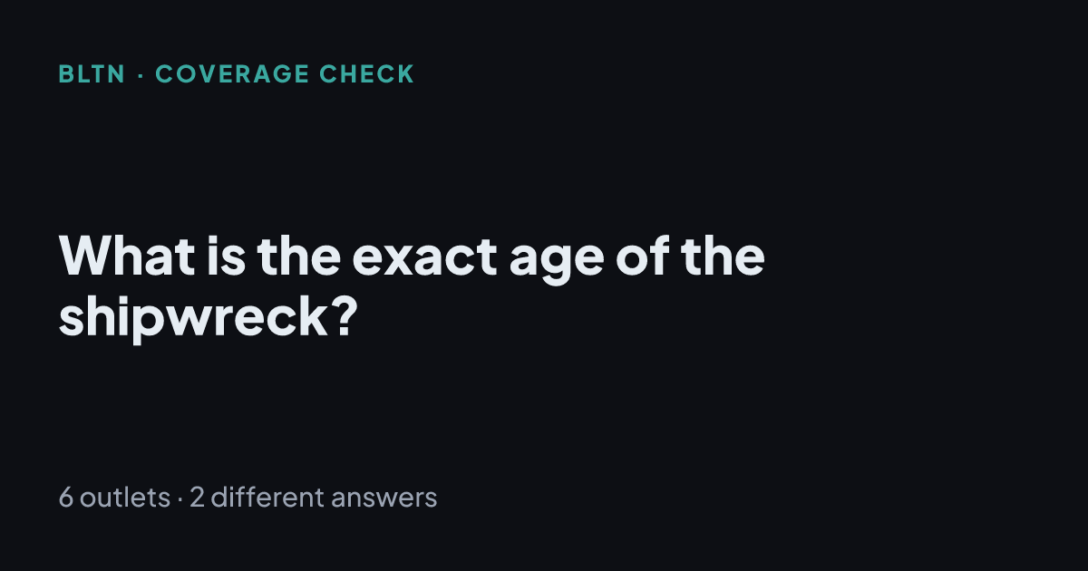 What is the exact age of the shipwreck?