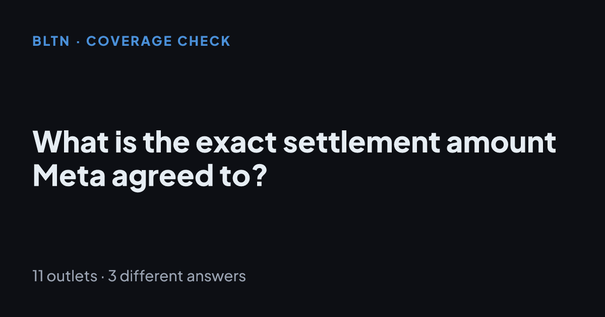 What is the exact settlement amount Meta agreed to?