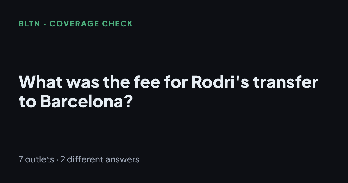 What was the fee for Rodri's transfer to Barcelona?
