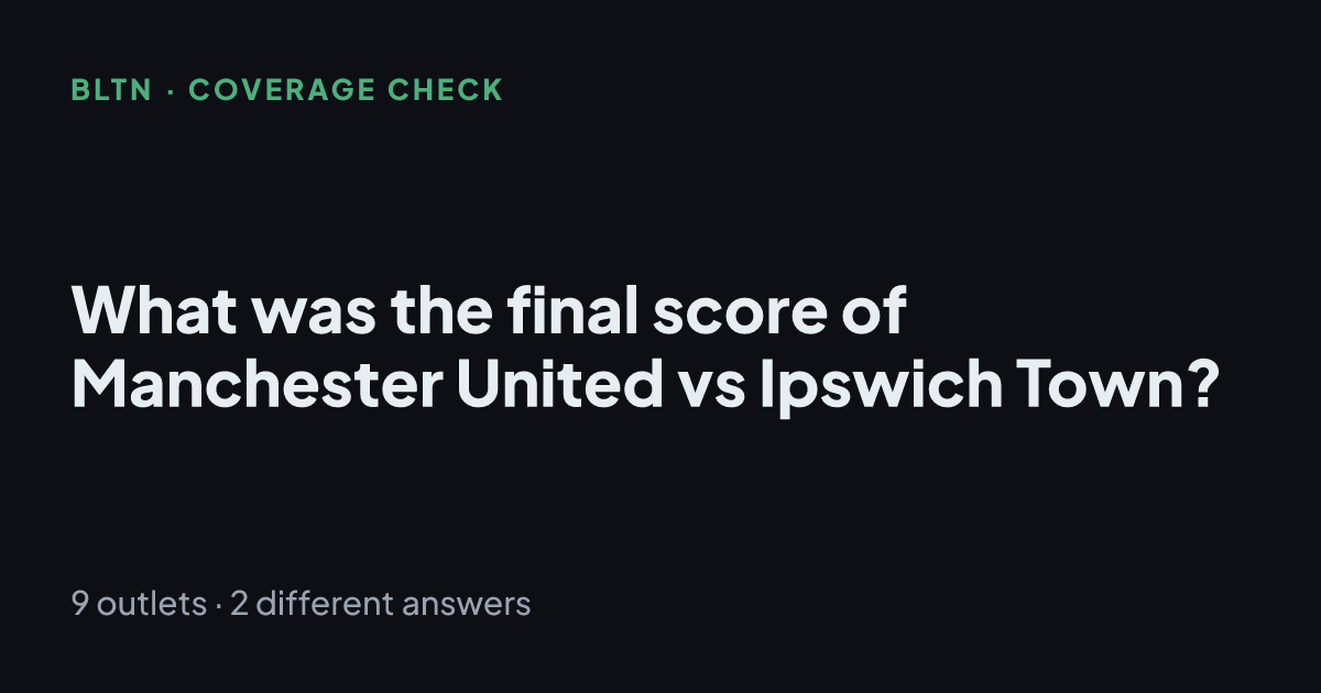 What was the final score of Manchester United vs Ipswich Town?