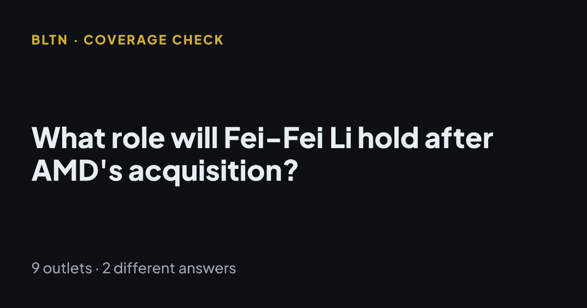 What role will Fei-Fei Li hold after AMD's acquisition?