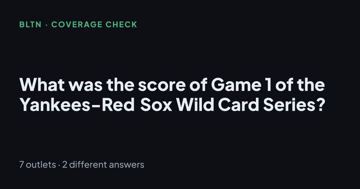 What was the score of Game 1 of the Yankees-Red Sox Wild Card Series?