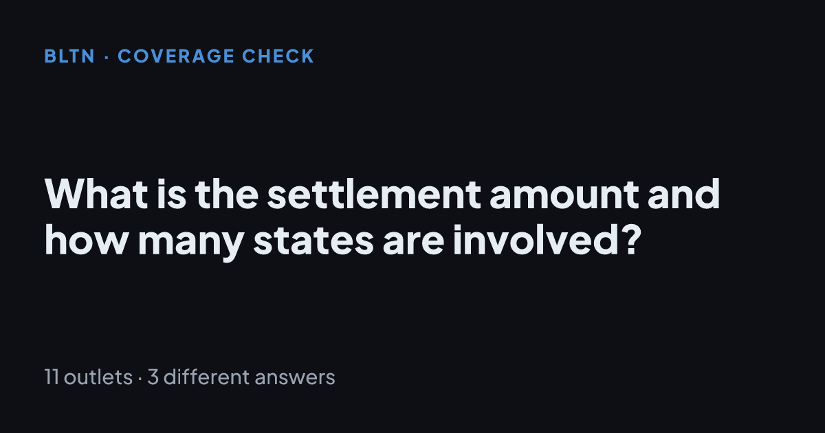What is the settlement amount and how many states are involved?