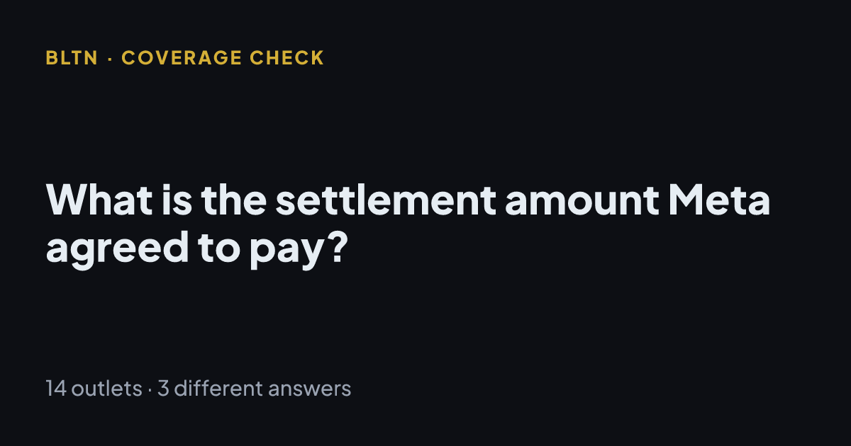 What is the settlement amount Meta agreed to pay?