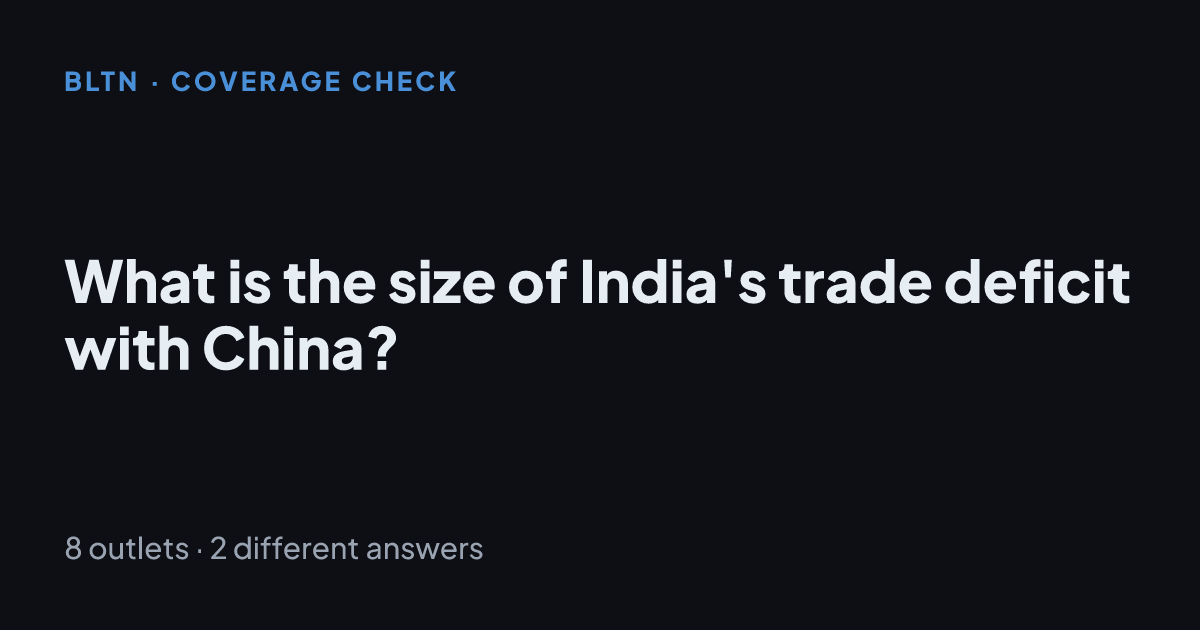 What is the size of India's trade deficit with China?