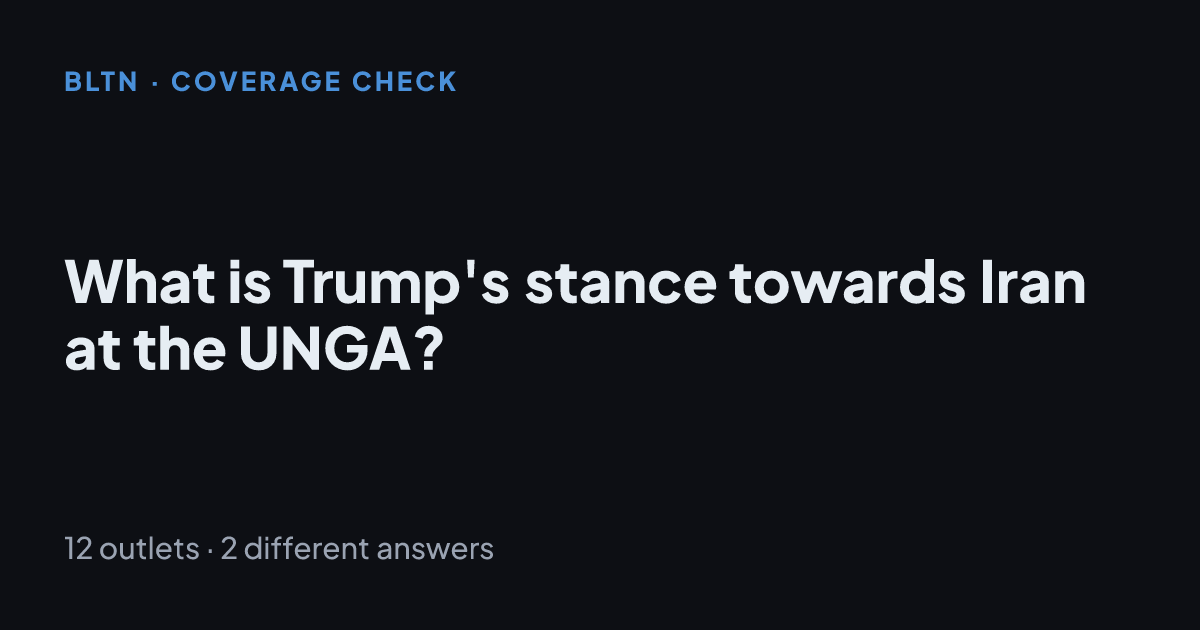 What is Trump's stance towards Iran at the UNGA?