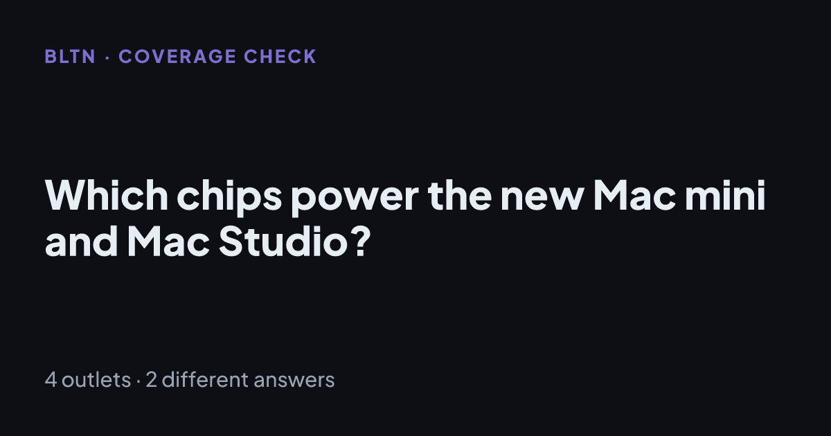 Which chips power the new Mac mini and Mac Studio?