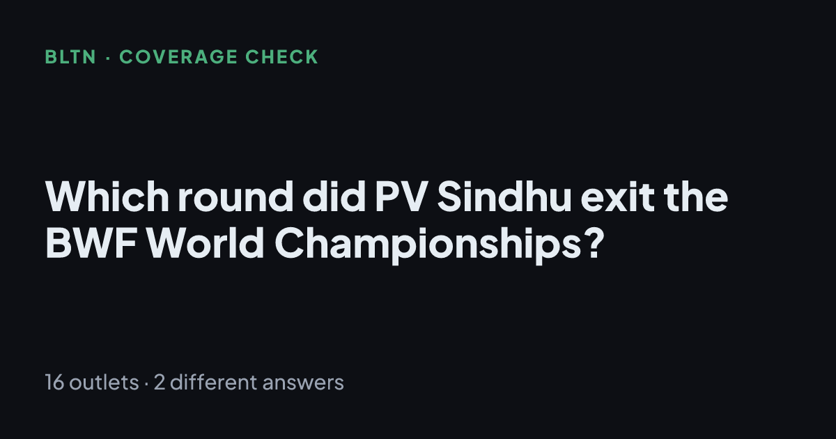Which round did PV Sindhu exit the BWF World Championships?