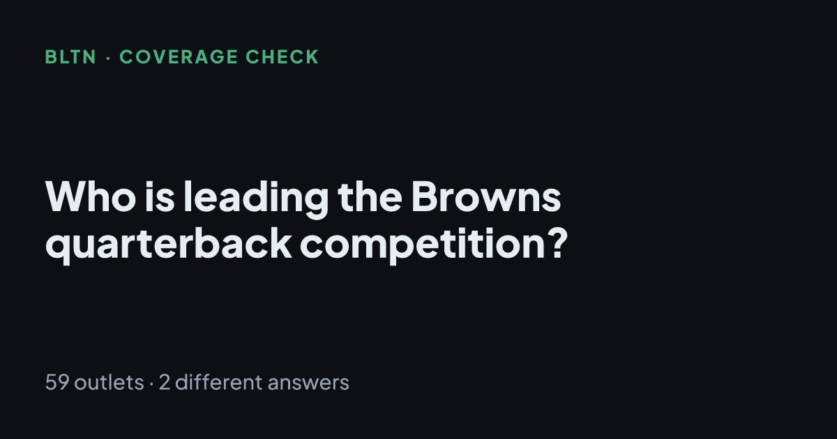 Who is leading the Browns quarterback competition?
