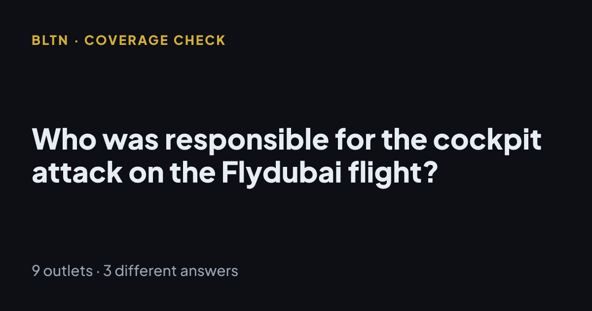 Who was responsible for the cockpit attack on the Flydubai flight?