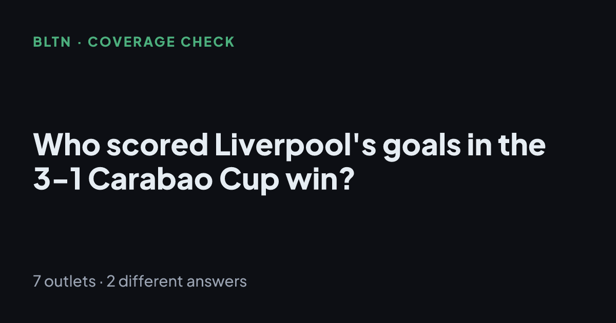 Who scored Liverpool's goals in the 3-1 Carabao Cup win?