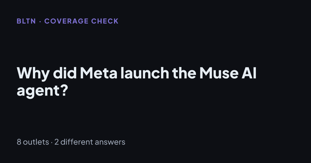 Why did Meta launch the Muse AI agent?