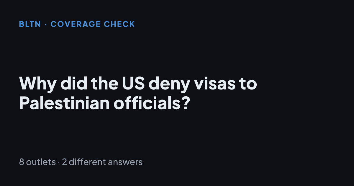 Why did the US deny visas to Palestinian officials?