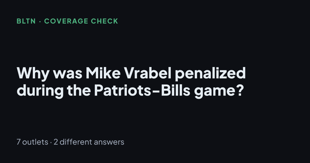 Why was Mike Vrabel penalized during the Patriots-Bills game?