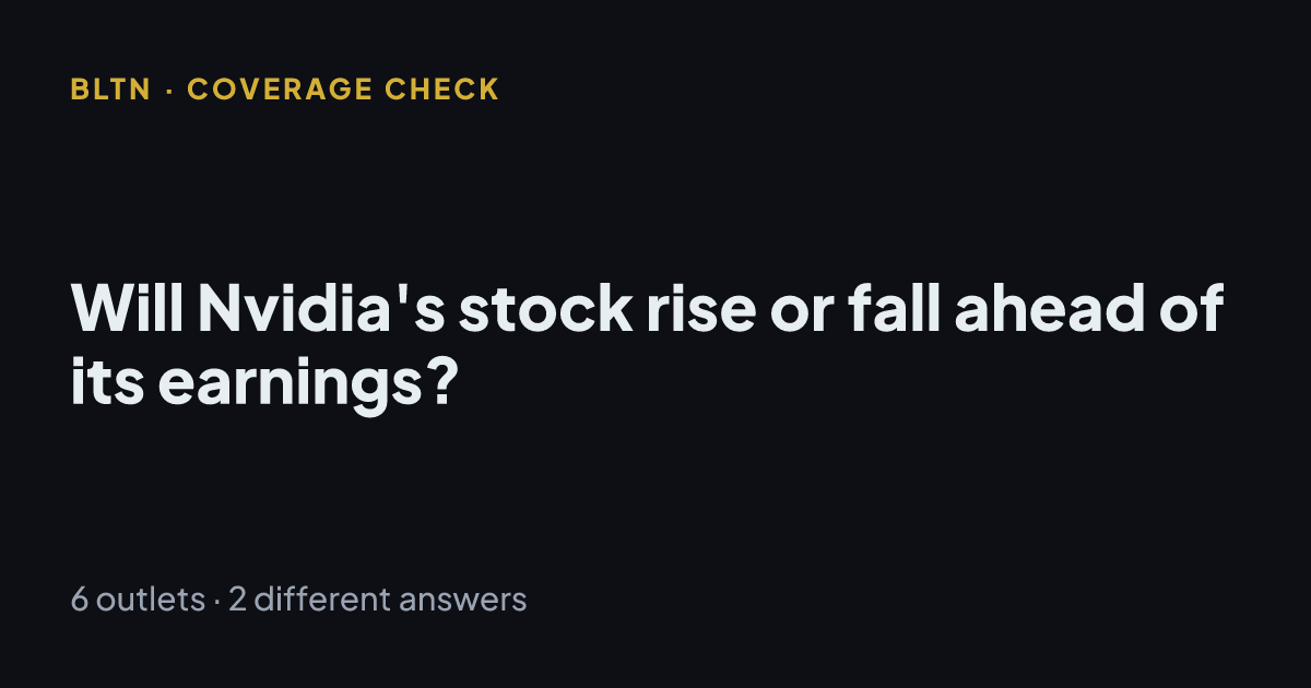 Will Nvidia's stock rise or fall ahead of its earnings?